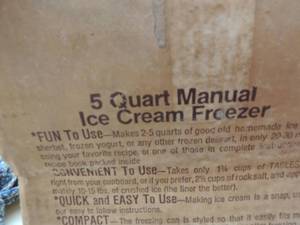 lot 447 image: 5 qt ice cream maker