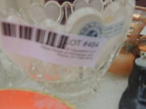 lot 484 image: Crystal bowl, vase,  ceramic boot PLUs