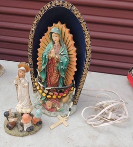 lot 494 image: Our Lady of Guadalupe and Virgin Mary