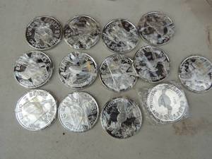lot 529 image: Ty beanie Baby COINS x 13