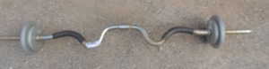 lot 545 image: Curl bar with weights