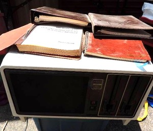 RADIO SHACK  TRS-80 MODEL 12 MICRO COMPUTER, KEYBOARD & MANUELS