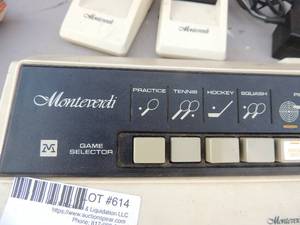 lot 614 image: Vintage Montverde  T Sports 85 video game console with  wired controllers