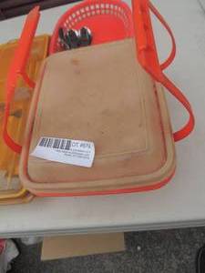 lot 679 image: Tupperwear lunch kit camp silverware sets x 3 and gun cleaning kit