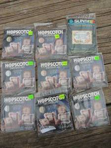 lot 672 image: Hop scotch tartan plaid  cross stich x 88 Counted cross stick baby announcement