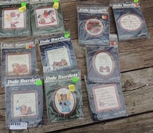 lot 674 image: NEW Embroidery  kits with frames x 10