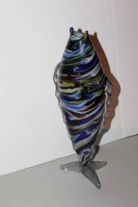 vintage Murano-style art glass fish sculpture