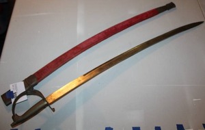 lot 58 image: vintage Light ArtilleryCavalry Saber sword with brass hilt & guard