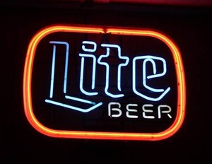 lot 104 image: Miller Lite neon beer sign