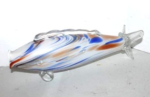 lot 120 image: vintage Murano-style art glass fish sculpture
