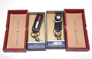 lot 129 image: Tommy Hilfiger leather keychains in original boxes