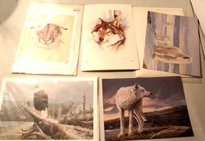 lot 172 image: wildlife prints cards and Post cards
