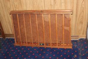 lot 206 image: vintage wooden playpen (NOT FOR USE WITH A CHILD)