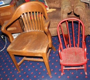 lot 209 image: wooden chairs kids chair is a rocking chair