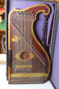 lot 211 image: a vintage F.A. Porter Lyre Harp musical instrument