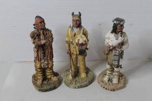 lot 230 image: Daniel Monfort Native American sculptures featuring Mohave, Sioux, and Apache figures