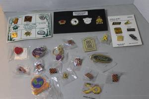 lot 234 image: collection of assorted vintage enamel pins