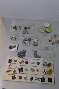 lot 235 image: collection of assorted vintage enamel pins