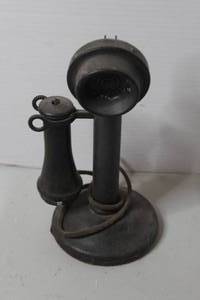 lot 247 image: antique Western candlestick phone