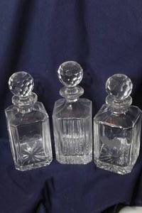 lot 256 image: vintage cut crystal bottles