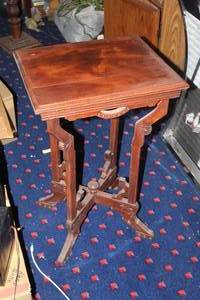 lot 266 image: Victorian Eastlake walnut parlor table