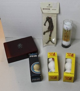 lot 294 image: assorted PING and various brand golf balls and accessories
