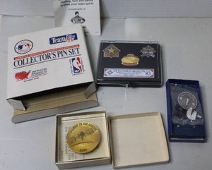 lot 314 image: Texas Rangers 1994  pin set. Numbered & 1978 Christian Broadcasting Network (CBN) A Light to the Nations Satellite Communications Center Medal & more see pictures for details