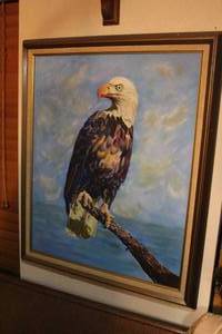 lot 410 image: Framed painting signed by J.R Brown dated 1976 about 27x34
