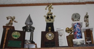 lot 422 image: Collection of trophies