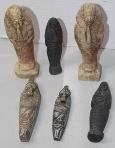 lot 431 image: reproduction Egyptian ushabti figurines