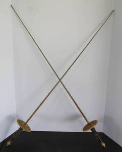 lot 517 image: a pair of vintage decorative Spanish fencing swords