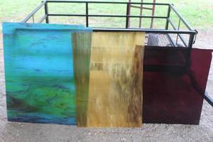 lot 544 image: Large sheets of stained glass for art work