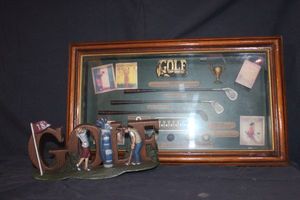 lot 55 image: Golf Themed golf Home Decor items