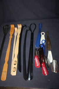 lot 56 image: Several back scratches and shoe horns