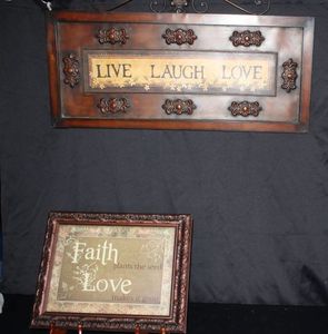 lot 125 image: FAITH, LOVE decor