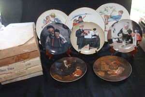 lot 129 image: Six Norman Rockwell collectors plates