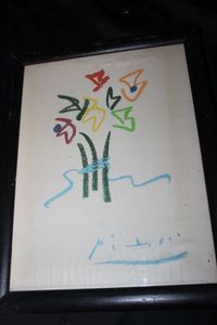 lot 154 image: A Decorative reproduction of Pablo Picassos Fleurs du Soir (Evening Flowers)
