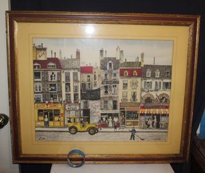 lot 168 image: Framed city print