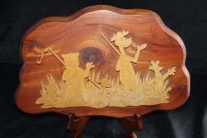lot 181 image: Decorative Wooden Carved Plaque