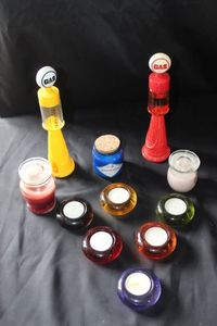 lot 194 image: Vintage Avon Defuser and Multi-colored candle holders