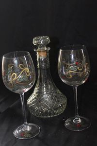lot 205 image: Decanter and wine glasses