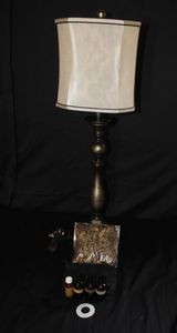 lot 261 image: Table lamp with lamp shade and cord cover