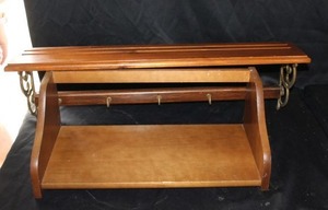 lot 364 image: Wood wall hangers for keys etc.