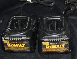 lot 372 image: DeWalt cordless battery charging stations