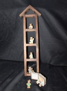 lot 396 image: Enesco cherished teddies in display frame