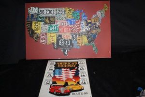 lot 411 image: Metal signs, license plates USA & Americas Highway
