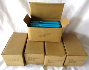 lot 34 image: NIB Pure soft touch gel pens, 50 per box, 5 boxes total