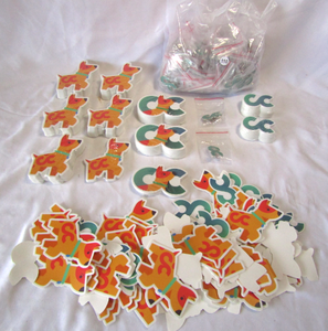 lot 63 image: Assorted dog and logo decal stickers, generous quantity