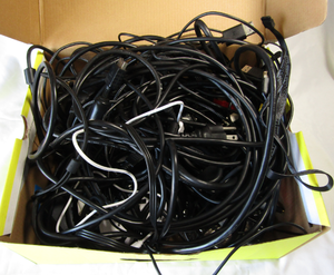 lot 73 image: Large Box of Miscellaneous Cables Including USB, Micro USB, USB-C, HDMI, DisplayPort and more