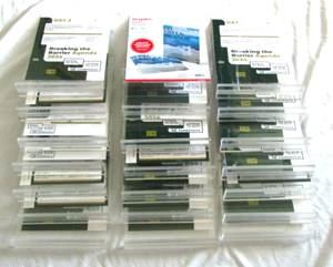 lot 80 image: Staples vertical table top sign holders 8.5 x 11, 21 total